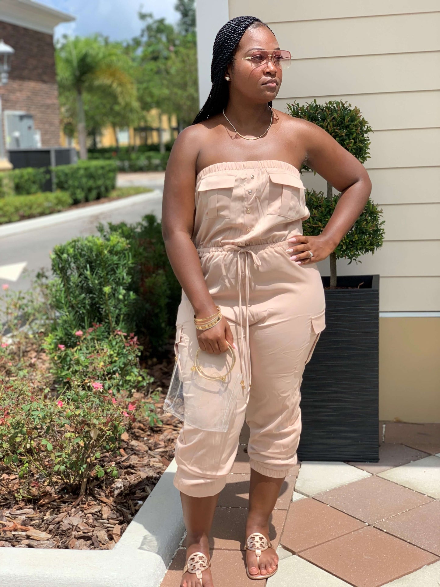 "Dipped n' Champagne" Jumpsuit
