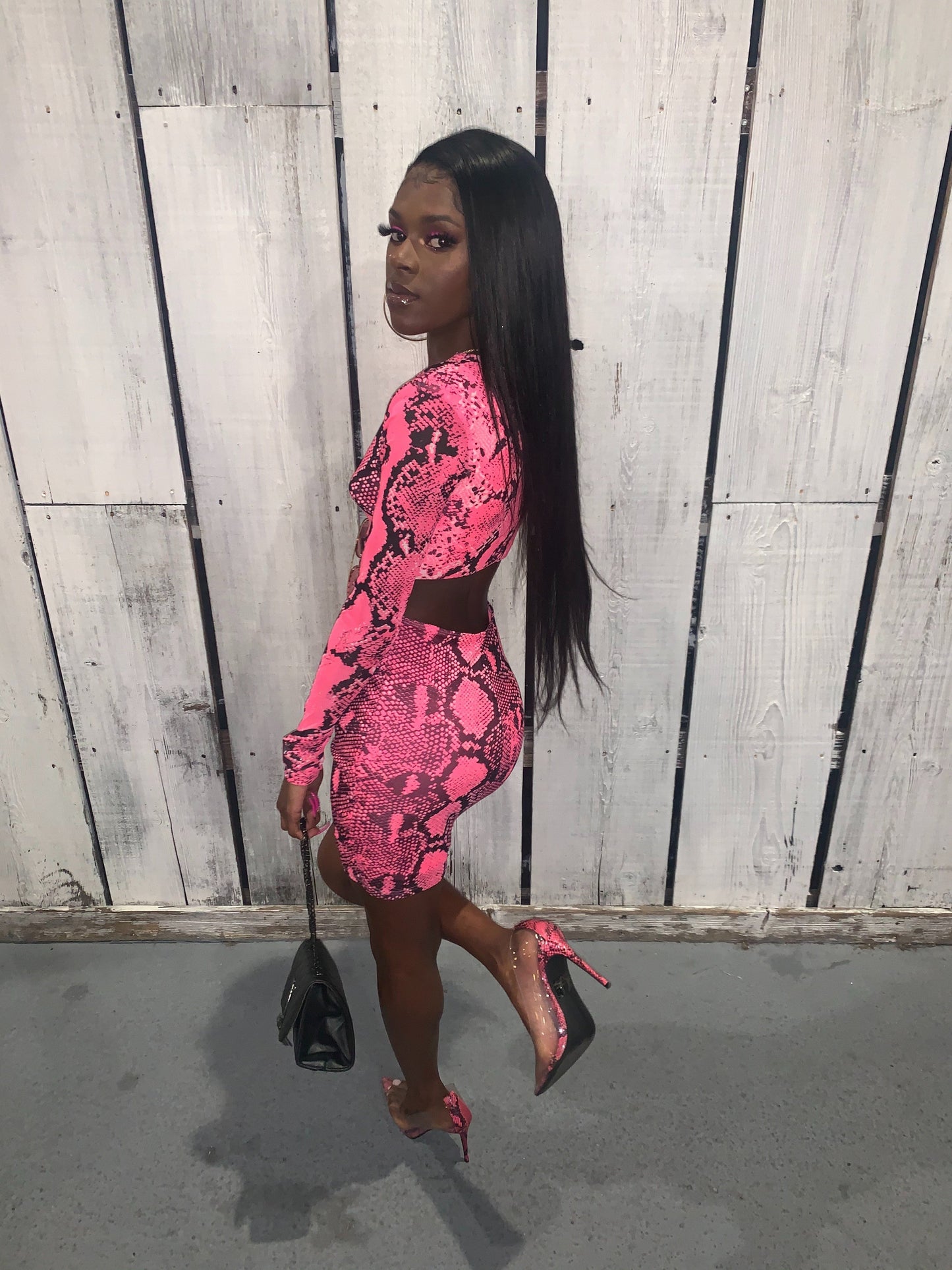 "Hissy Fit" Snakeskin Dress