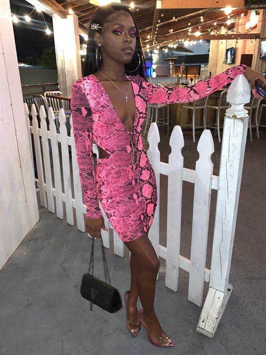 "Hissy Fit" Snakeskin Dress